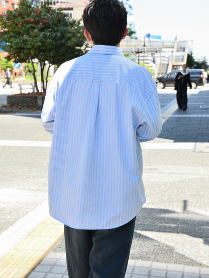 SUNFLOWER サンフラワー NEW BASE SHIRT 1308 シャツ ベーシック BLUE ストライプ ブルー 定番 日本 名古屋 セレクトショップ THIRD PLACE サードプレイス 名古屋 愛知県 東海 セレクトショップ THIRD PLACE サードプレイス