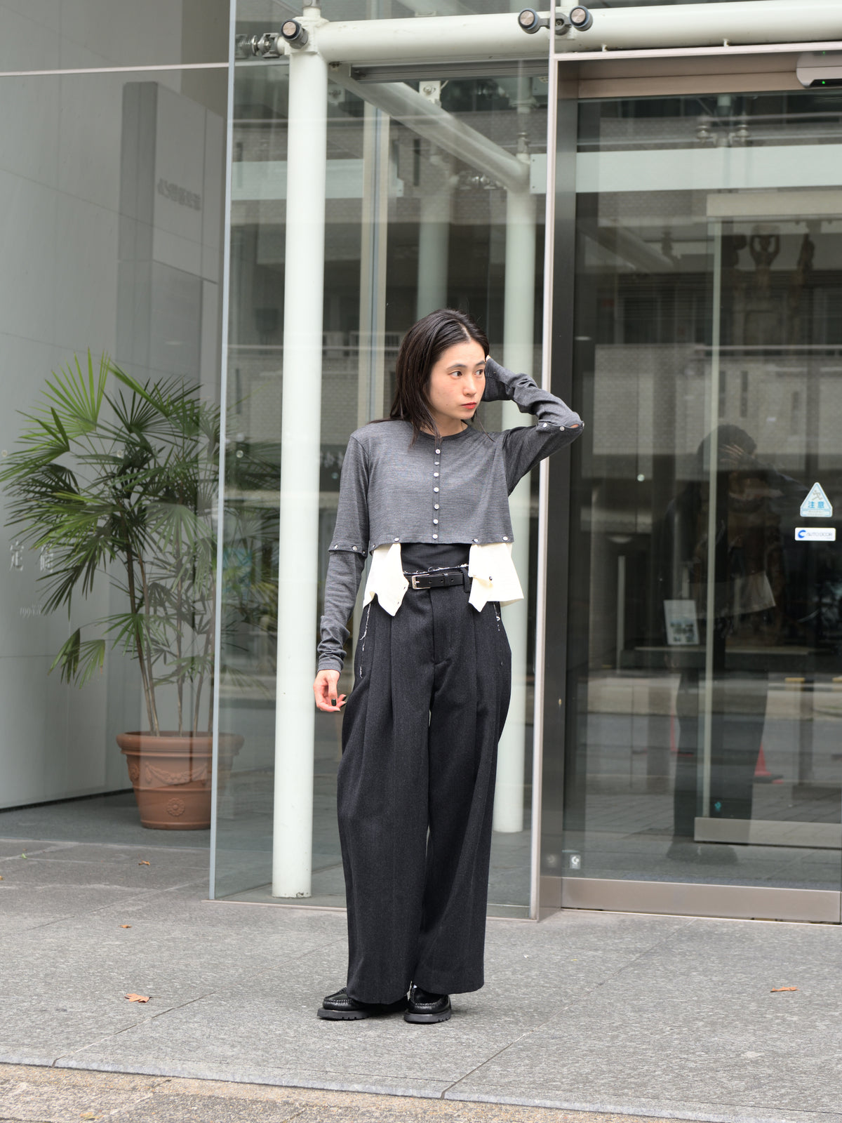 KAYLE WOOL JERSEY DETACHABLE CARDIGAN K-2209 GRAY グレー  IVORY アイボリー WOOL ウール レディース 26FW 日本取り扱い 名古屋 丸の内 セレクトショップ THIRD PLACE サードプレイス