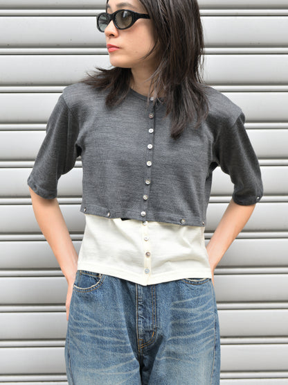 KAYLE WOOL JERSEY DETACHABLE CARDIGAN K-2209 GRAY グレー  IVORY アイボリー WOOL ウール レディース 26FW 日本取り扱い 名古屋 丸の内 セレクトショップ THIRD PLACE サードプレイス