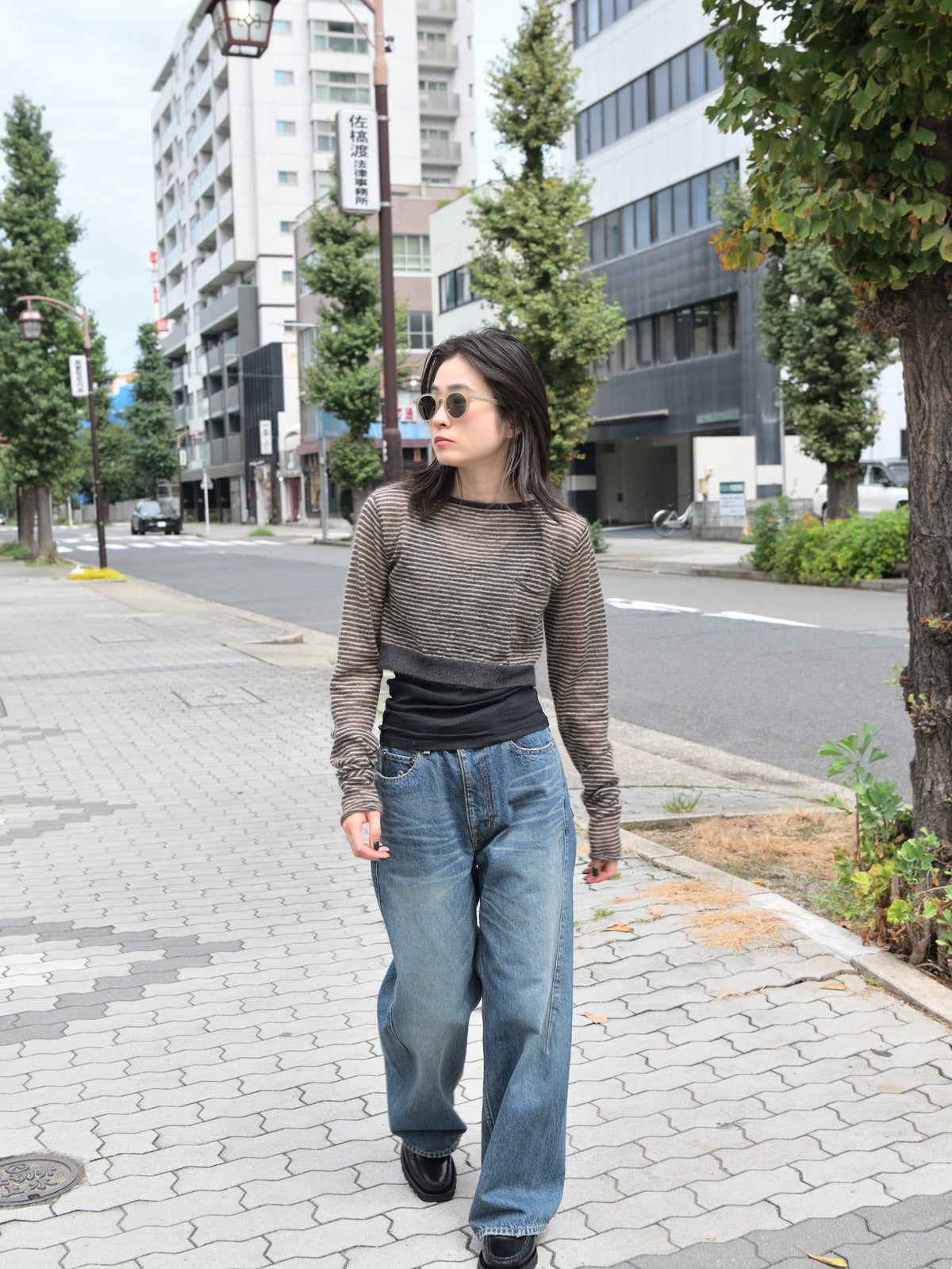 KAYLE SUPER KID MOHAIR POCKET CROPPED TOP K-2109 BEIGE ベージュ CHARCOAL チャコール モヘア ナイロン レディース 26FW 日本取り扱い 名古屋 丸の内 セレクトショップ THIRD PLACE サードプレイス