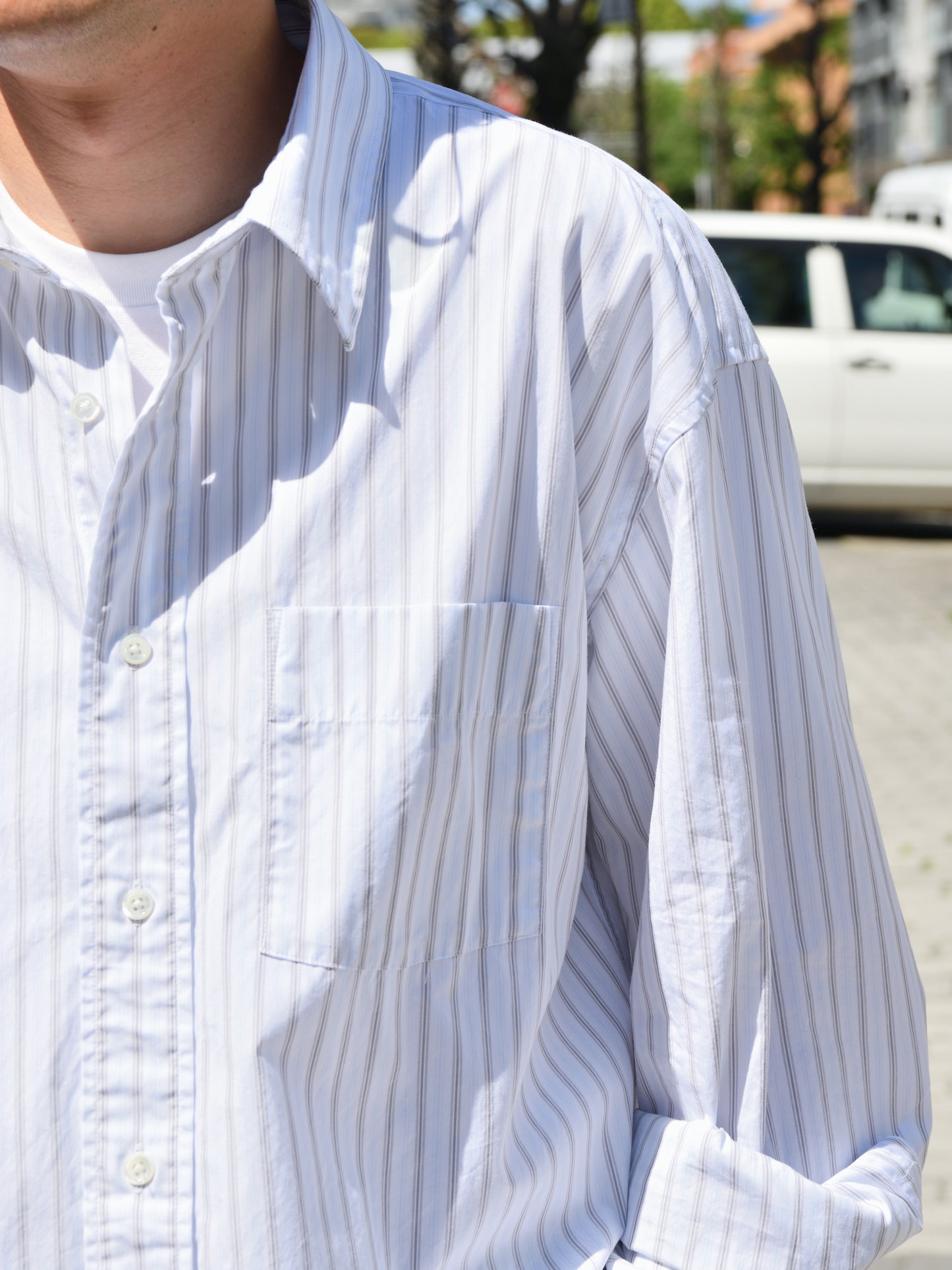 SUNFLOWER サンフラワー NEW BASE SHIRT 1308 シャツ ベーシック BLUE ストライプ ホワイト 定番 日本 名古屋 セレクトショップ THIRD PLACE サードプレイス 名古屋 愛知県 東海 セレクトショップ THIRD PLACE サードプレイス