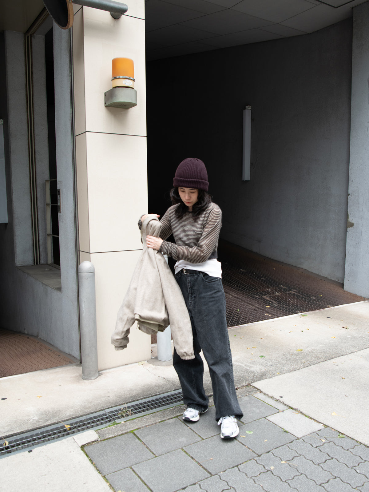 KAYLE SUPER KID MOHAIR POCKET CROPPED TOP K-2109 BEIGE ベージュ CHARCOAL チャコール モヘア ナイロン レディース 26FW 日本取り扱い 名古屋 丸の内 セレクトショップ THIRD PLACE サードプレイス