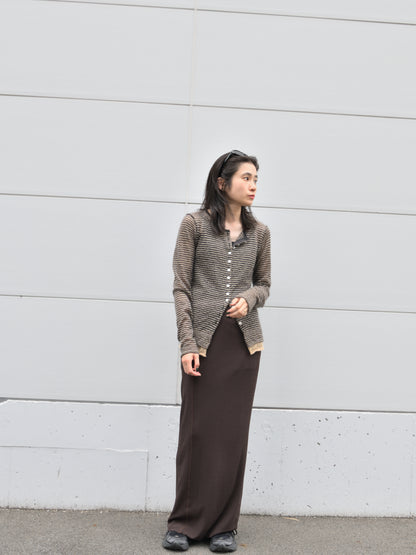 KAYLE SUPER KID MOHAIR CARDIGAN K-2110 BEIGE ベージュ CHARCOAL チャコール モヘヤ ナイロン レディース 26FW 日本取り扱い 名古屋 丸の内 セレクトショップ THIRD PLACE サードプレイス