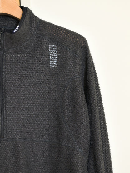 SATISFY サティスファイ FuzzFleece AD Half-Zip PHANTOM 11024-88000 ブラック グレー POLYESTER ポリエステル Polartec ポーラテック フリース インナー インサレーション フランス パリ paris 26FW 日本取り扱い 名古屋 丸の内 セレクトショップ THIRD PLACE サードプレイス