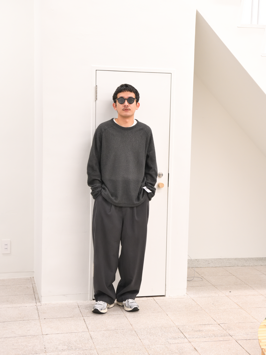 SATISFY サティスファイ FuzzFleece AD Long Tee PHANTOM 11067-88000 ブラック グレー POLYESTER ポリエステル Polartec ポーラテック フリース インナー インサレーション フランス パリ paris 26FW 日本取り扱い 名古屋 丸の内 セレクトショップ THIRD PLACE サードプレイス