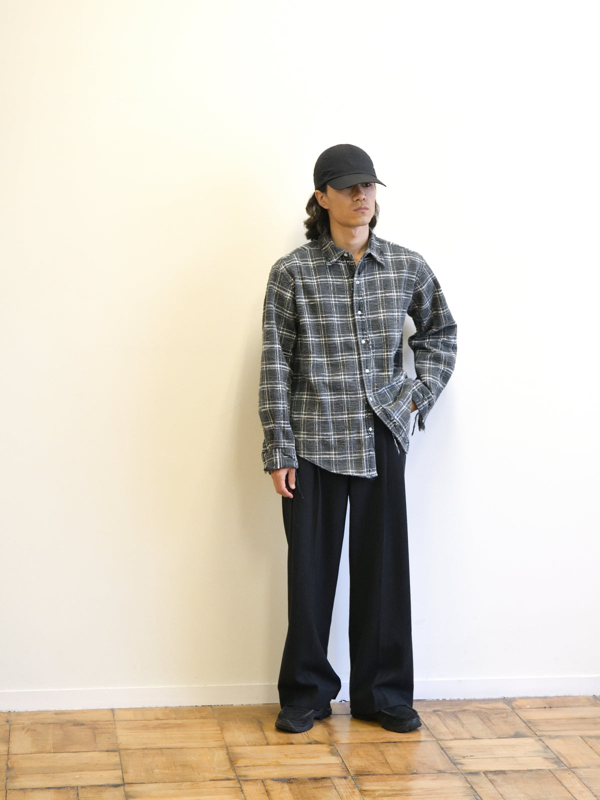 ISSUETHINGS イシューシングス type127 127-c-04 COTTON コットン シャツ ネルシャツ GRAY チェック 26AW 愛知県 名古屋 丸の内 ユニセックス セレクトショップ THIRD PLACE サードプレイス
