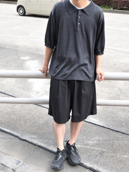 MEIAS メイアス シルク ニット SILK KNIT POLO SHIRTS SLPO-6S20-TP  別注 チャコール エクスクルーシブ 限定 日本取り扱い 名古屋 丸の内 セレクトショップ THIRD PLACE サードプレイス HERILL ヘリル Ripstop Chinoshorts 26-030-HL-8260-10 コットン ショーツ リップストップ 快適 ブラック 夏 セットアップ 愛知県 名古屋 丸の内 セレクトショップ THIRD PLACE サードプレイス