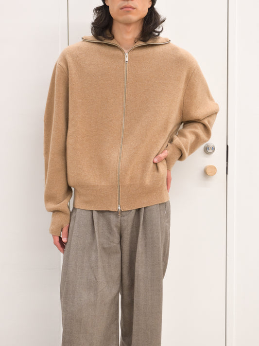 YOKE "Cashmere Highneck Zip Blouson(BEIGE)"