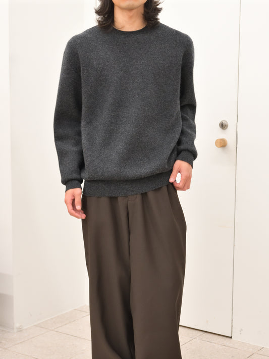 YOKE ヨーク Cashmere Crewneck Sweater YK26FW01389S CHARCOAL チャコール カシミア スウェット 26FW 日本取り扱い 名古屋 丸の内 セレクトショップ THIRD PLACE サードプレイス