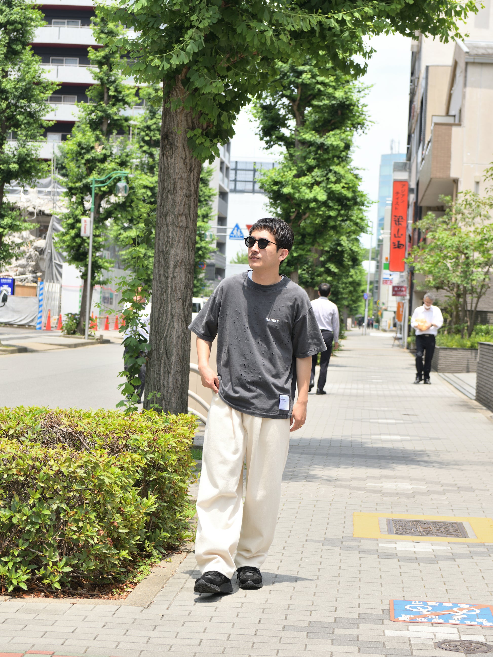 SATISFY サティスファイ MothTech T-shirt 11006-00A02 Tシャツ ランニング イタリア フランス 26ss AGEBLACK ヴィンテージ  ブラック 通販 愛知県 名古屋 丸の内 セレクトショップ THIRD PLACE サードプレイス
