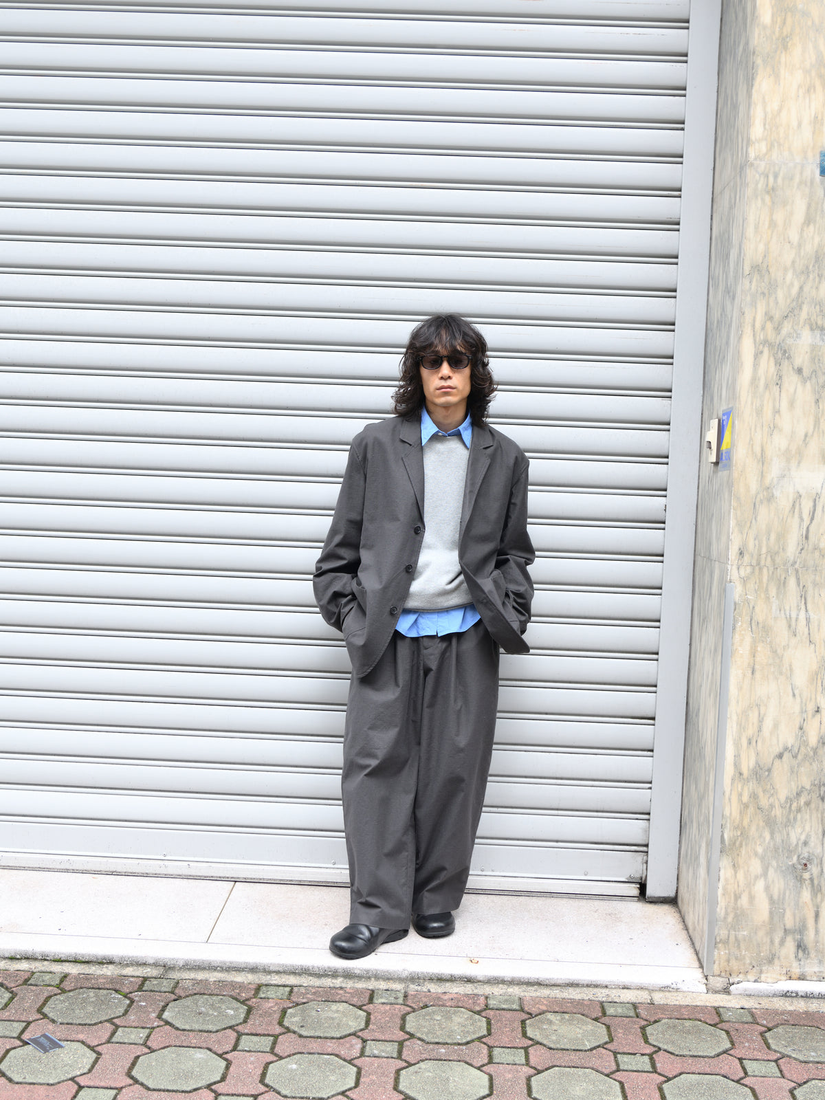 de dam foundation デダムファンデーション Nepped Cotton Jacket Nepped Cotton Trousers SUMI チャコール ジャケット セットアップ ベーシック オランダErnie Palo アーニーパロ Standard Shirt EP12SH01 シャツ サックス SAX ベーシック ユニセックス 26AW 愛知県 名古屋 丸の内 セレクトショップ THIRD PLACE サードプレイス