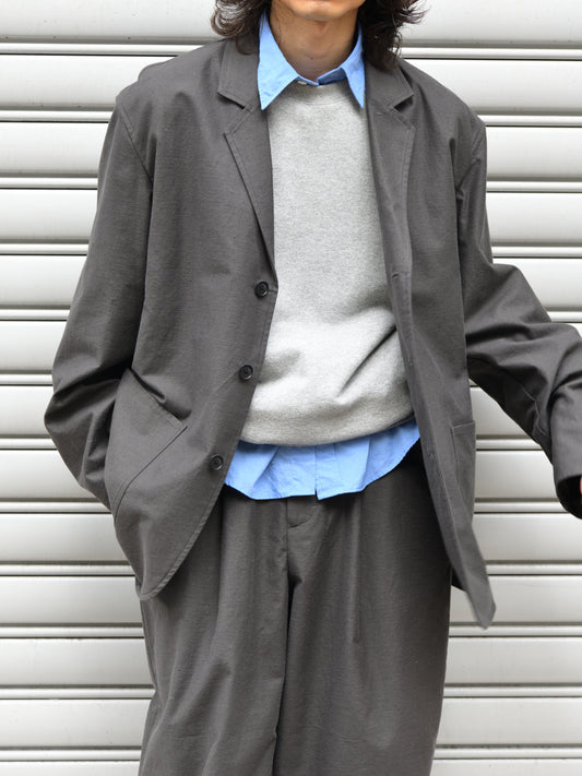 de dam foundation デダムファンデーション Nepped Cotton Jacket Nepped Cotton Trousers SUMI チャコール ジャケット セットアップ ベーシック オランダ Ernie Palo アーニーパロ Standard Shirt EP12SH01 シャツ サックス SAX ベーシック ユニセックス 26AW 愛知県 名古屋 丸の内 セレクトショップ THIRD PLACE サードプレイス