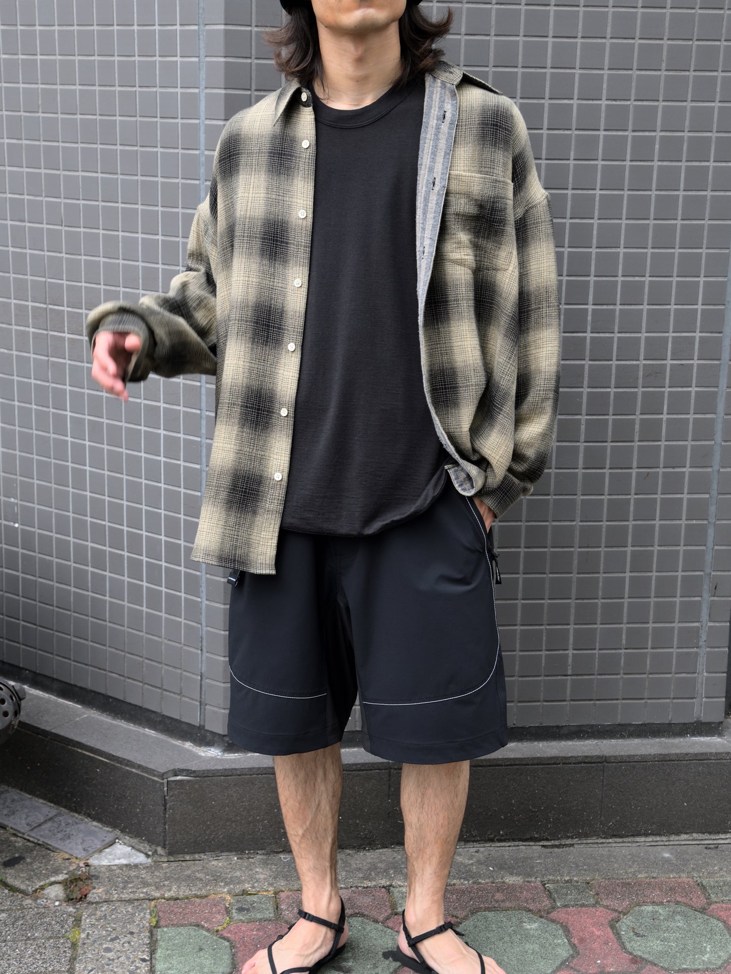 andwander trek short pants 574-6122009 ショーツ ブラック  定番 日本 名古屋 セレクトショップ THIRD PLACE サードプレイス 名古屋 愛知県 東海 セレクトショップ THIRD PLACE サードプレイス