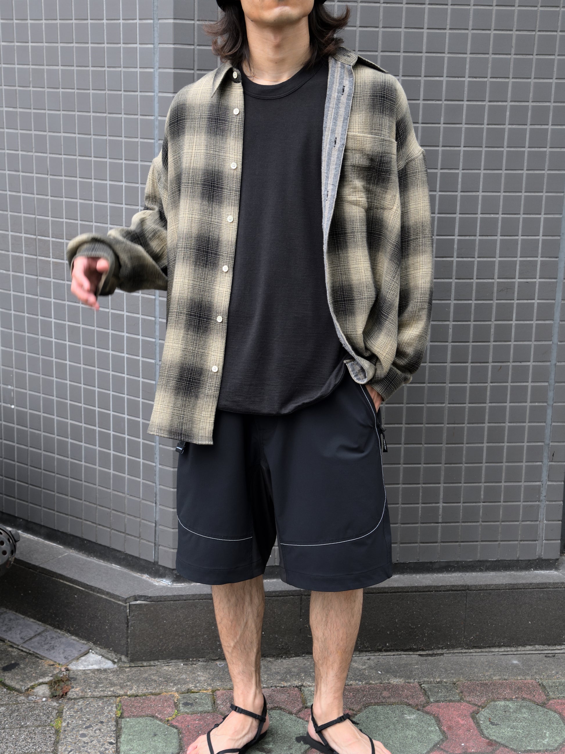 andwander trek short pants 574-6122009 ショーツ ブラック  定番 日本 名古屋 セレクトショップ THIRD PLACE サードプレイス 名古屋 愛知県 東海 セレクトショップ THIRD PLACE サードプレイス