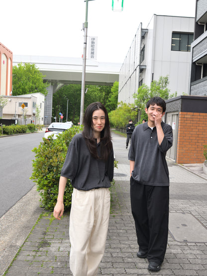 MEIAS メイアス シルク ニット SILK KNIT POLO SHIRTS SLPO-6S20-TP  別注 チャコール エクスクルーシブ 限定 日本取り扱い 名古屋 丸の内 セレクトショップ THIRD PLACE サードプレイス