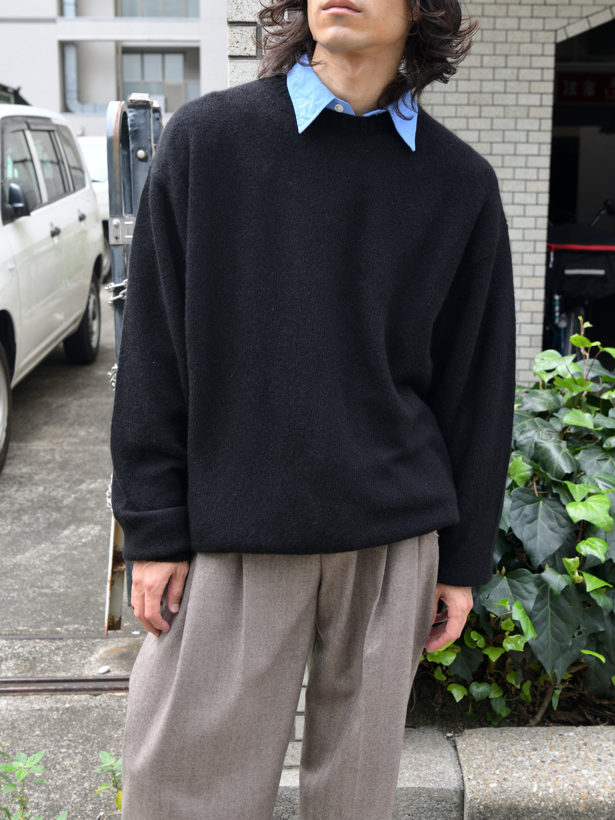 HERILL ヘリル Rigidcashmere Pullover 26-080-HL-8020-30 リジットカシミア ニット Ernie Palo アーニーパロ Standard Shirt EP12SH01 シャツ サックス SAX ベーシック ユニセックス 26AW 愛知県 名古屋 丸の内 セレクトショップ THIRD PLACE サードプレイス