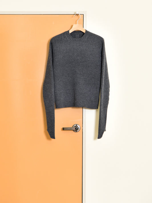 MEIAS メイアス MILITARY KNIT PO CHARCOAL チャコール WEPO-5A08 WOOL ウール ベーシック ユニセックス 26AW 愛知県 名古屋 丸の内 セレクトショップ THIRD PLACE サードプレイス