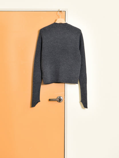 MEIAS メイアス MILITARY KNIT PO CHARCOAL チャコール WEPO-5A08 WOOL ウール ベーシック ユニセックス 26AW 愛知県 名古屋 丸の内 セレクトショップ THIRD PLACE サードプレイス