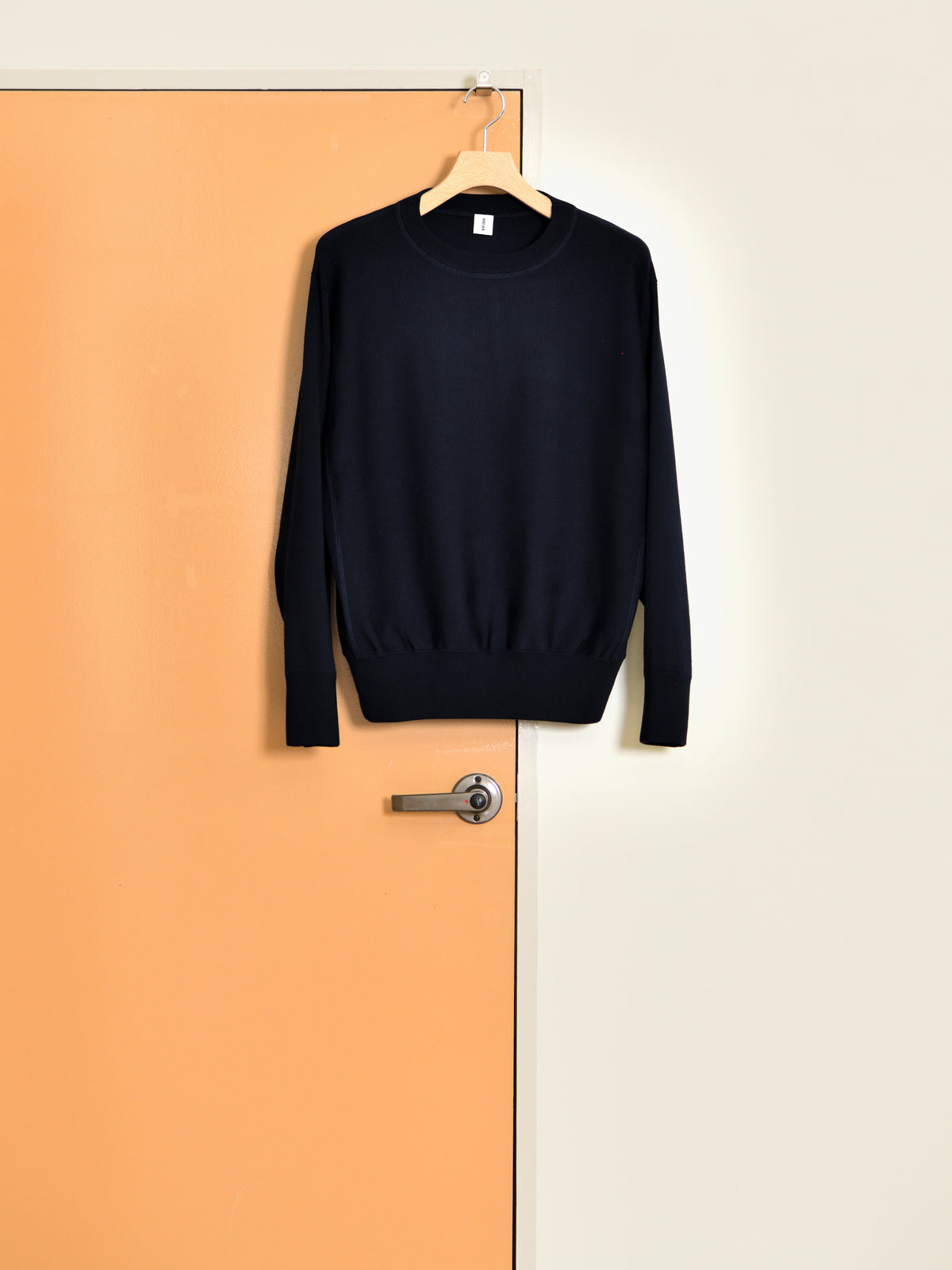 MEIAS メイアス SILK SMOOTH SWEAT PULLOVER NAVY ネイビー シルク ニットスウェット リバースウィーブ クルーネック 26FW 日本取り扱い 名古屋 丸の内 セレクトショップ THIRD PLACE サードプレイス