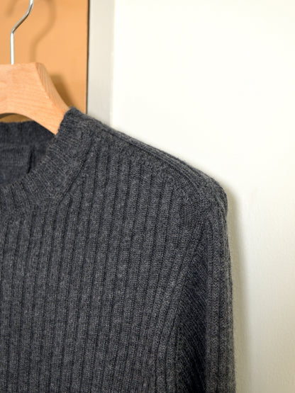MEIAS メイアス MILITARY KNIT PO CHARCOAL チャコール WEPO-5A08 WOOL ウール ベーシック ユニセックス 26AW 愛知県 名古屋 丸の内 セレクトショップ THIRD PLACE サードプレイス