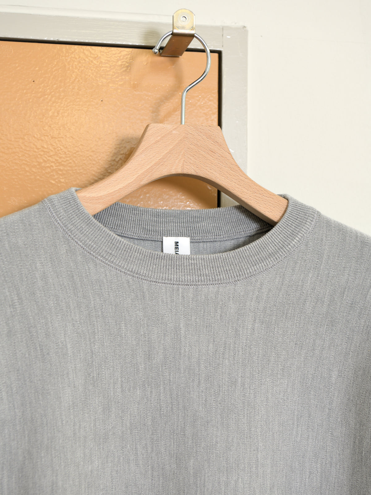 MEIAS メイアス SILK SMOOTH SWEAT PULLOVER T.GRAY グレー シルク ニットスウェット リバースウィーブ クルーネック 26FW 日本取り扱い 名古屋 丸の内 セレクトショップ THIRD PLACE サードプレイス