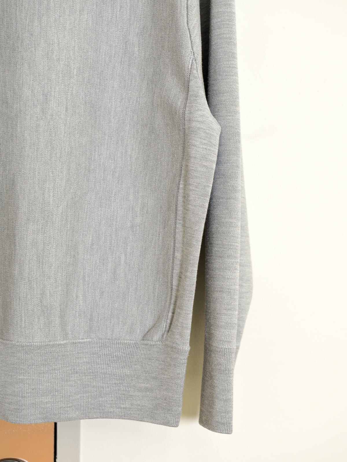 MEIAS メイアス SILK SMOOTH SWEAT PULLOVER T.GRAY グレー シルク ニットスウェット リバースウィーブ クルーネック 26FW 日本取り扱い 名古屋 丸の内 セレクトショップ THIRD PLACE サードプレイス