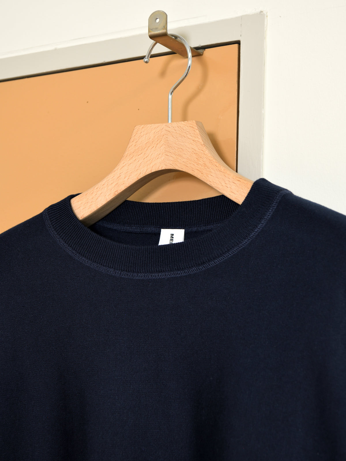 MEIAS メイアス SILK SMOOTH SWEAT PULLOVER NAVY ネイビー シルク ニットスウェット リバースウィーブ クルーネック 26FW 日本取り扱い 名古屋 丸の内 セレクトショップ THIRD PLACE サードプレイス