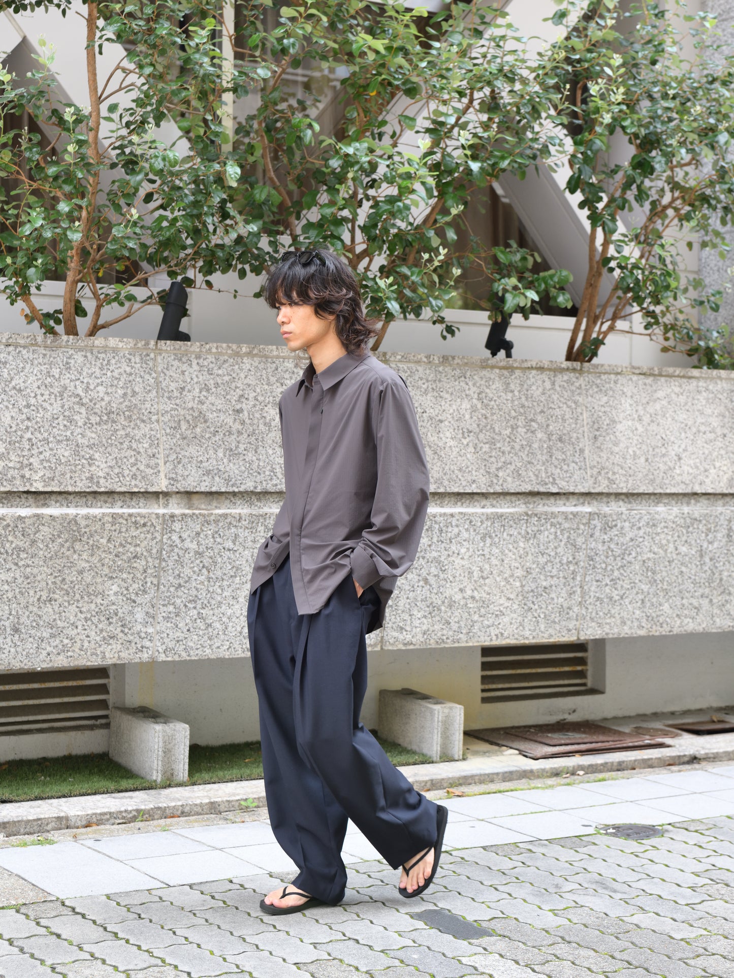 HIKING PATROL ハイキングパトロール SS26108 ALIGN BUTTON UP SHIRT チャコール ブラック ナイロンジャケット 北欧 ノルウェー アウトドア 都会 26SS 愛知県 名古屋 丸の内 セレクトショップ THIRD PLACE サードプレイス