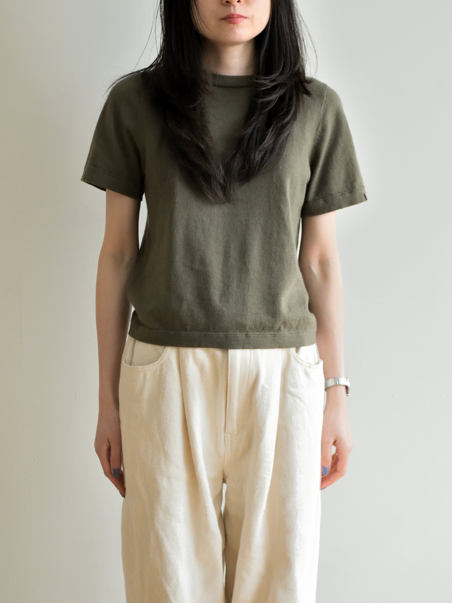extreme cashmere エクストリームカシミヤ tina n.267 ARMY オリーブ カシミヤ コットン ユニセックス オランダ 26SS 日本取り扱い 名古屋 丸の内 セレクトショップ THIRD PLACE サードプレイス