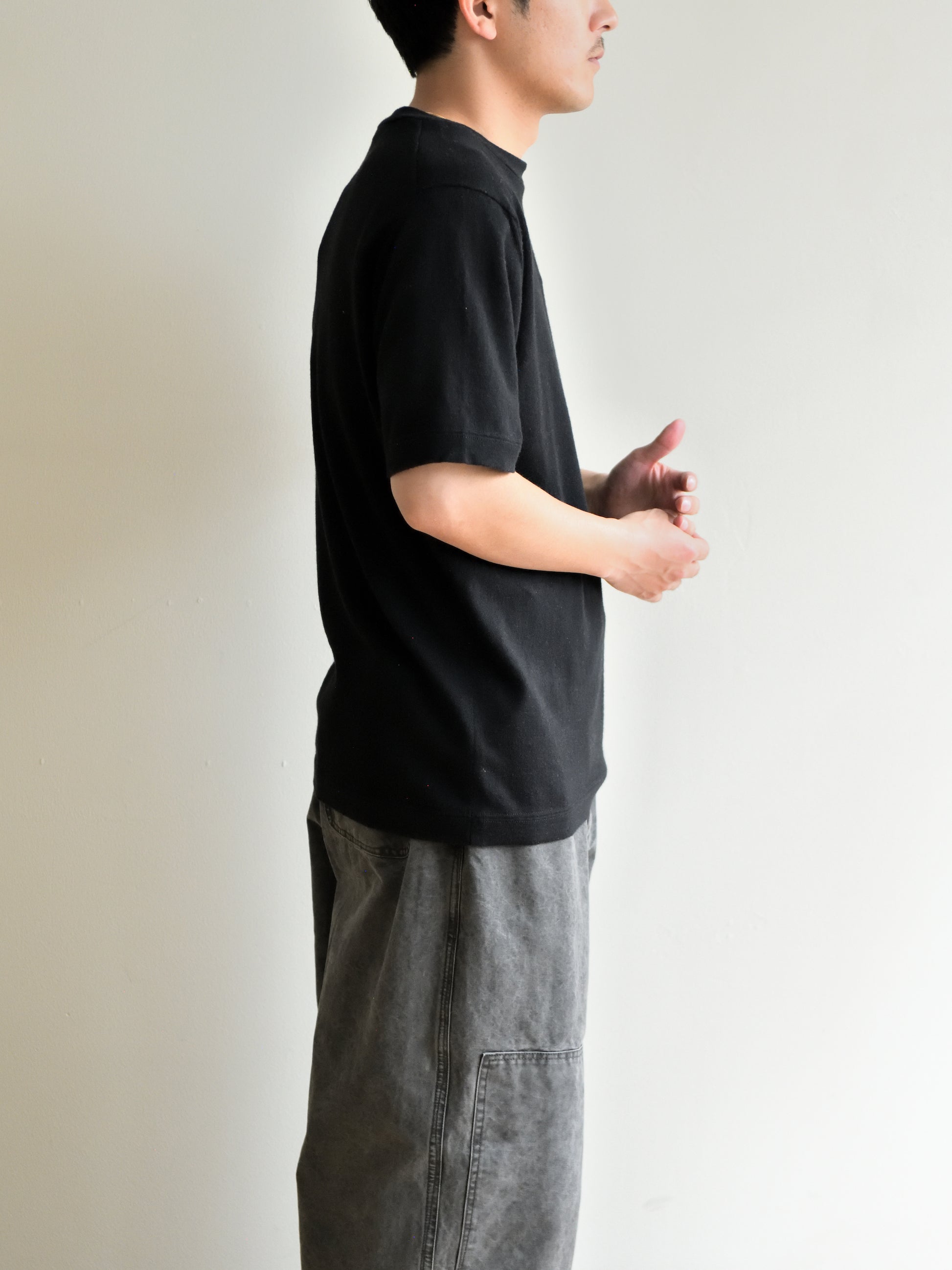 extreme cashmere エクストリームカシミヤ james n.394 RAVEN ブラック カシミヤ コットン ユニセックス オランダ 26SS 日本取り扱い 名古屋 丸の内 セレクトショップ THIRD PLACE サードプレイス