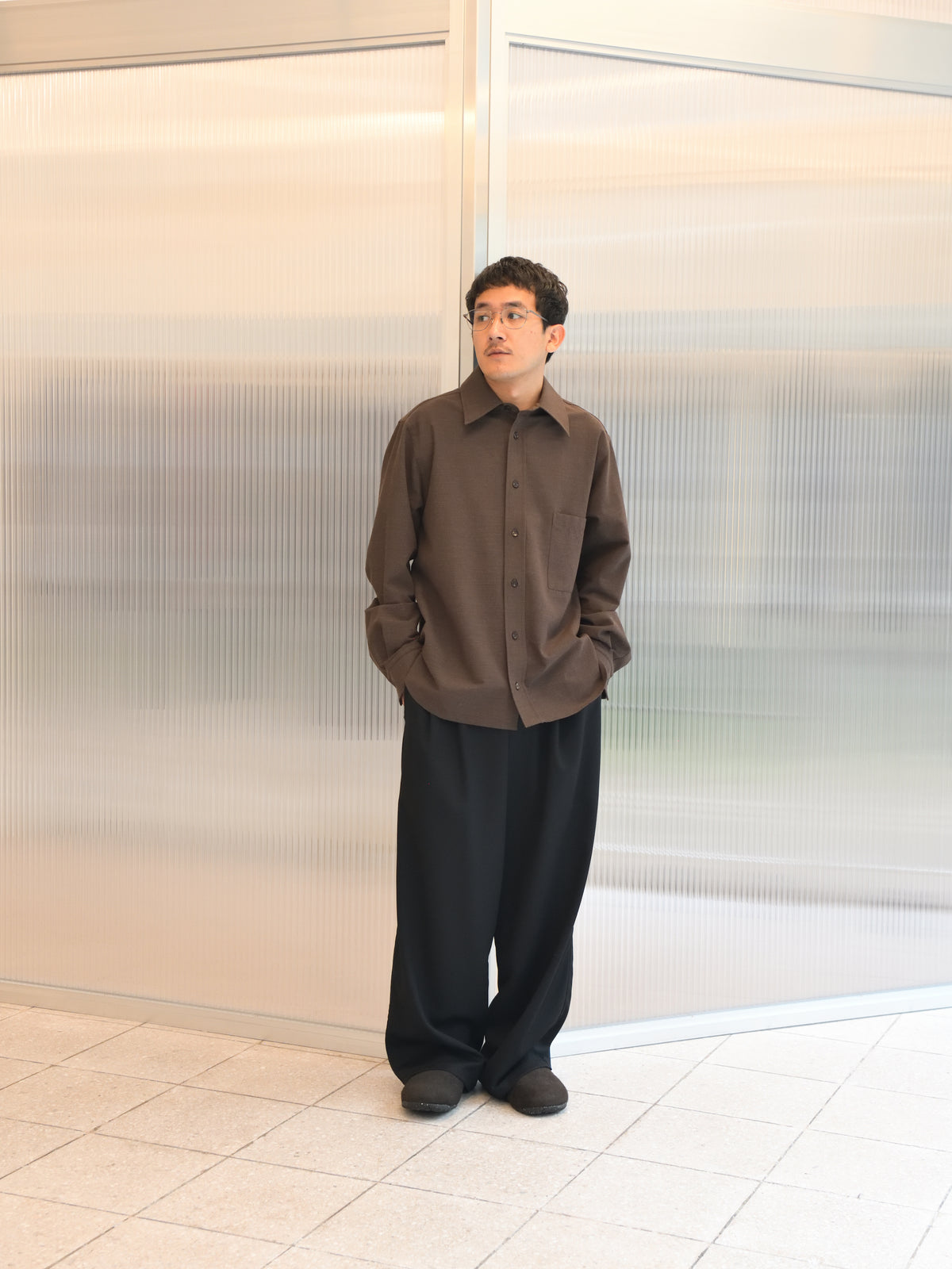 COLBO コルボ Metrics Shirt BROWN CO-AW26-LS009 26AW イタリア ニューヨーク 日本 名古屋 セレクトショップ THIRD PLACE サードプレイス 名古屋 愛知県 東海 セレクトショップ THIRD PLACE サードプレイス