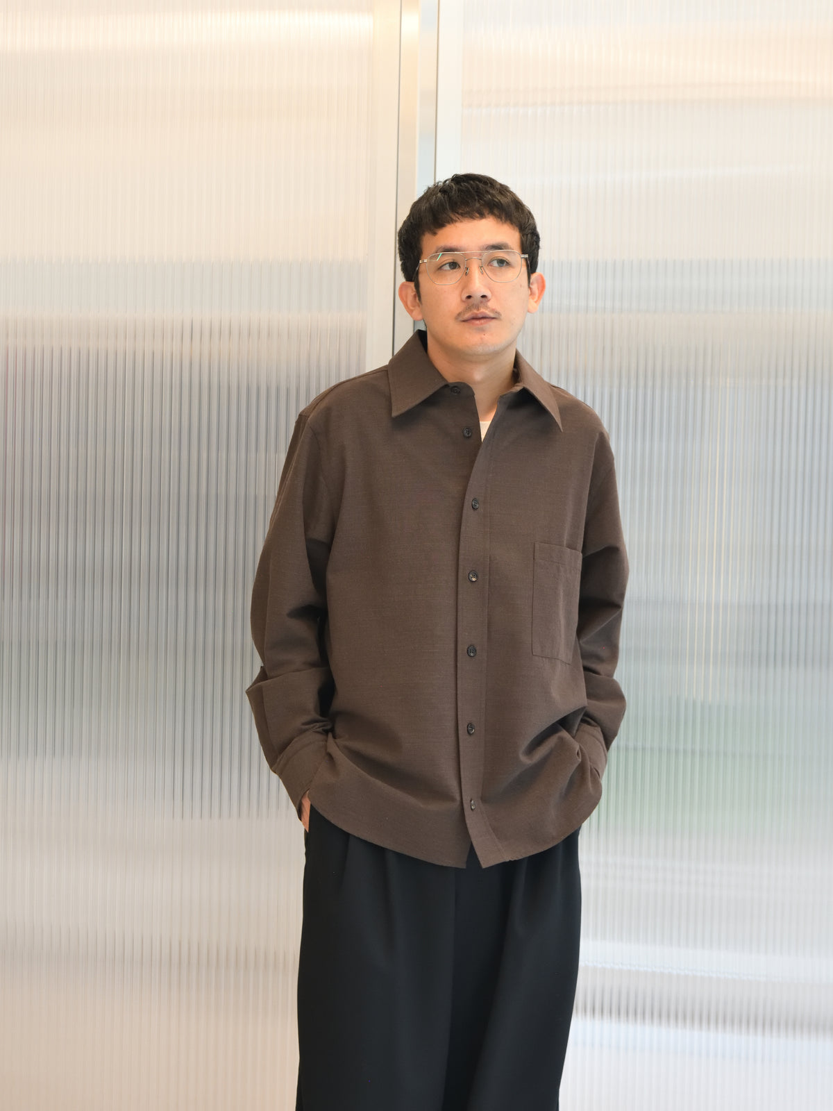 COLBO コルボ Metrics Shirt BROWN CO-AW26-LS009 26AW イタリア ニューヨーク 日本 名古屋 セレクトショップ THIRD PLACE サードプレイス 名古屋 愛知県 東海 セレクトショップ THIRD PLACE サードプレイス
