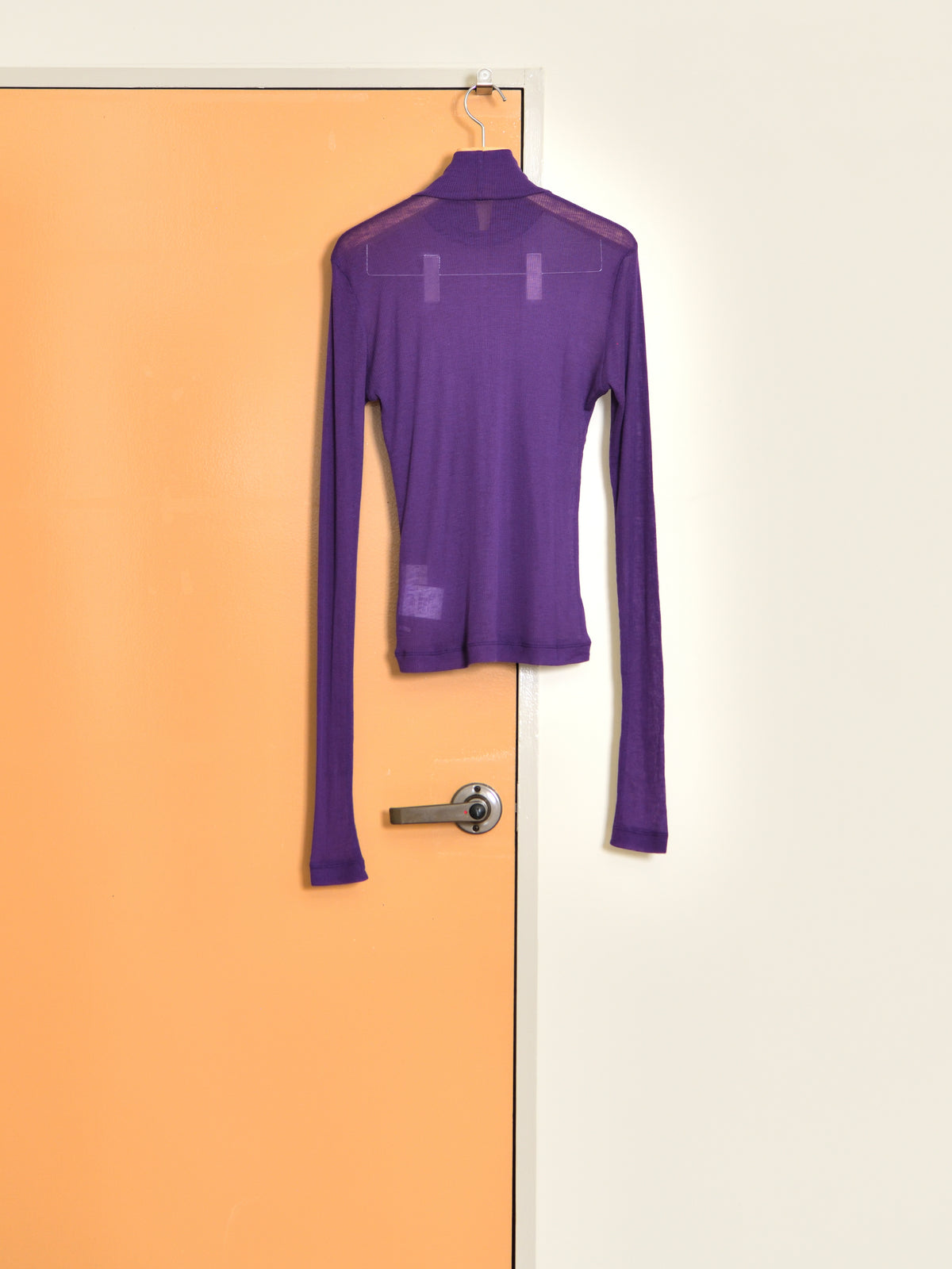 Ernie Palo アーニーパロ Sheer Rib Turtle Neck L/S T-shirt PUPLE EP12FCT02 リブTシャツ リブニット パープル 紫 シアー タートル テンセル カシミア シルク 26AW 愛知県 名古屋 丸の内 セレクトショップ THIRD PLACE サードプレイス