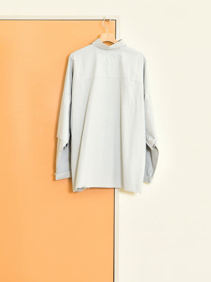 CAMIEL FORTGENS カミエルフォートヘンス DOUBLE SLEEVE SHIRT LIGHT GREY グレー CF.22.04.04.02 シャツ 定番 コットン オランダ 26aw 春夏 日本取り扱い 名古屋 丸の内 セレクトショップ THIRD PLACE サードプレイス