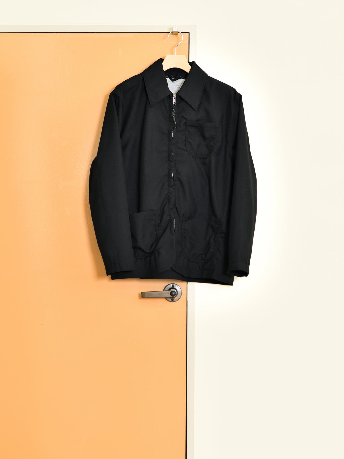 CAMIEL FORTGENS カミエルフォートヘンス CHORE JACKET ZIP BLACK ブラック  CF.22.09.03.02 ジャケット ポリエステル ウール オランダ 26aw 春夏 日本取り扱い 名古屋 丸の内 セレクトショップ THIRD PLACE サードプレイス