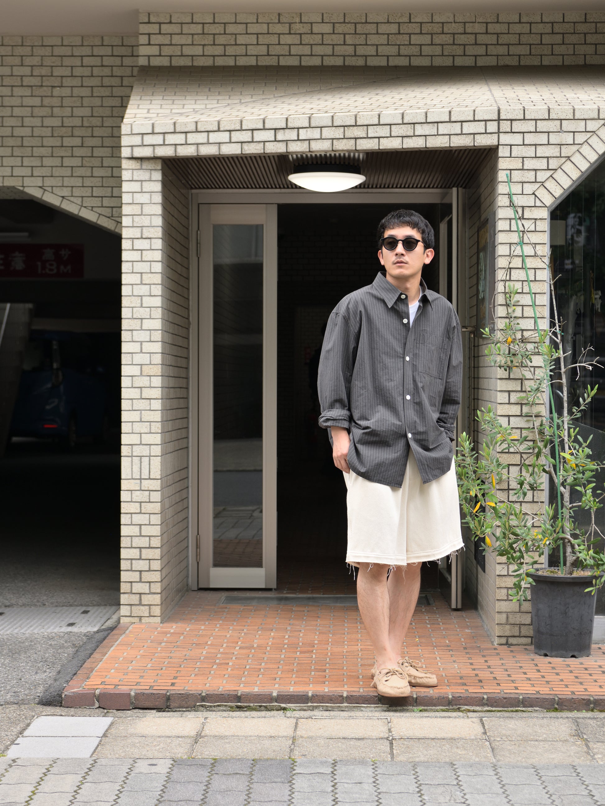 ANOTHER ASPECT アナザーアスペクト SHIRT 4.0 シャツ コットン シック 別注 限定 デンマーク コペンハーゲン colbo Elastic Shorts SP016 ショーツ ナチュラル 定番 夏 春 秋 ベージュ ナチュラル 愛知県 名古屋 丸の内 セレクトショップ THIRD PLACE サードプレイス