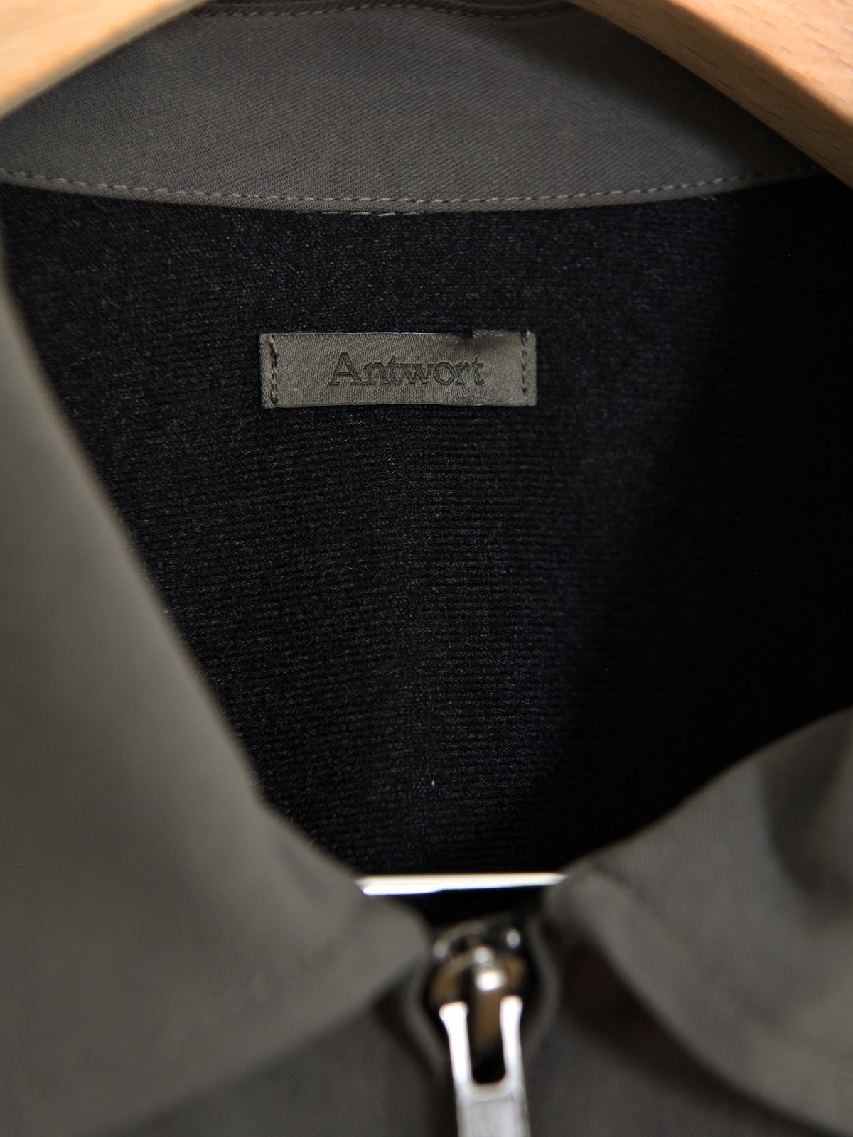Antwort アントワート LEATHER PIPED COTTON GABADINE JACKET ANT-JK012 GRAY グレー BLACK ブラック 26AW 愛知県 名古屋 丸の内 セレクトショップ THIRD PLACE サードプレイス