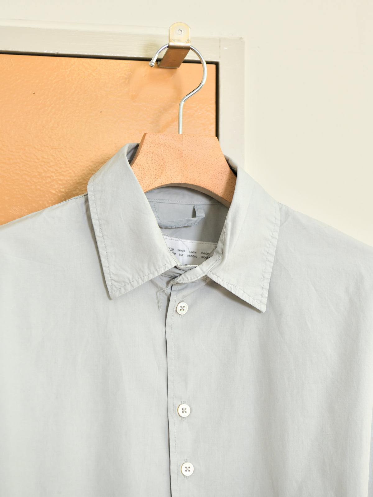 CAMIEL FORTGENS カミエルフォートヘンス DOUBLE SLEEVE SHIRT LIGHT GREY グレー CF.22.04.04.02 シャツ 定番 コットン オランダ 26aw 春夏 日本取り扱い 名古屋 丸の内 セレクトショップ THIRD PLACE サードプレイス
