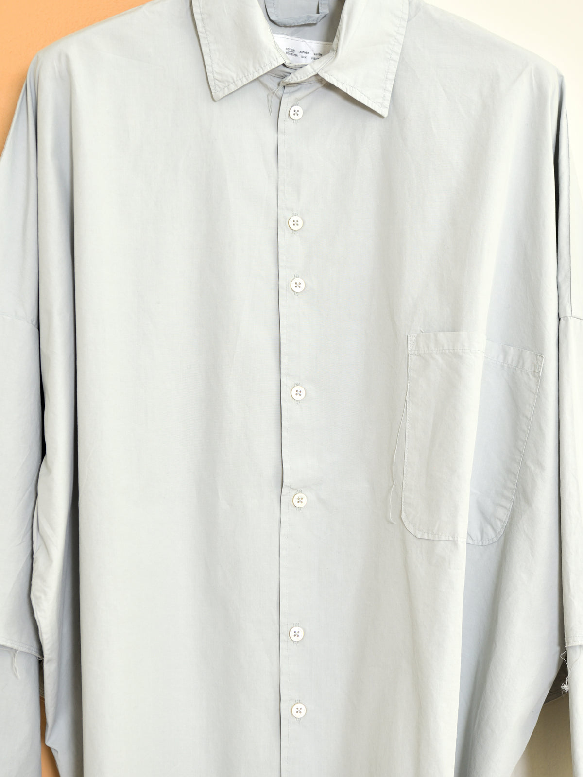 CAMIEL FORTGENS カミエルフォートヘンス DOUBLE SLEEVE SHIRT LIGHT GREY グレー CF.22.04.04.02 シャツ 定番 コットン オランダ 26aw 春夏 日本取り扱い 名古屋 丸の内 セレクトショップ THIRD PLACE サードプレイス