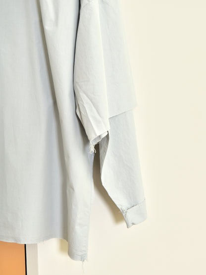 CAMIEL FORTGENS カミエルフォートヘンス DOUBLE SLEEVE SHIRT LIGHT GREY グレー CF.22.04.04.02 シャツ 定番 コットン オランダ 26aw 春夏 日本取り扱い 名古屋 丸の内 セレクトショップ THIRD PLACE サードプレイス