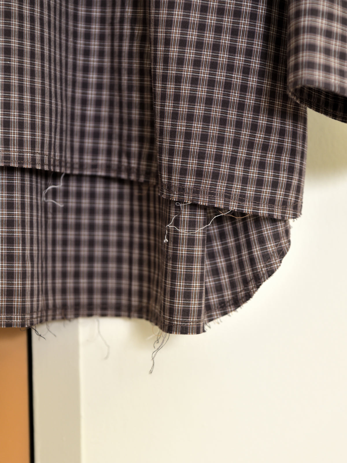 CAMIEL FORTGENS カミエルフォートヘンス BIG SHIRT BROWN CHECK ブラウン チェック CF.22.04.03.04 シャツ 定番 コットン オランダ 26aw 春夏 日本取り扱い 名古屋 丸の内 セレクトショップ THIRD PLACE サードプレイス