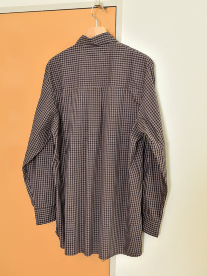CAMIEL FORTGENS カミエルフォートヘンス BIG SHIRT BROWN CHECK ブラウン チェック CF.22.04.03.04 シャツ 定番 コットン オランダ 26aw 春夏 日本取り扱い 名古屋 丸の内 セレクトショップ THIRD PLACE サードプレイス