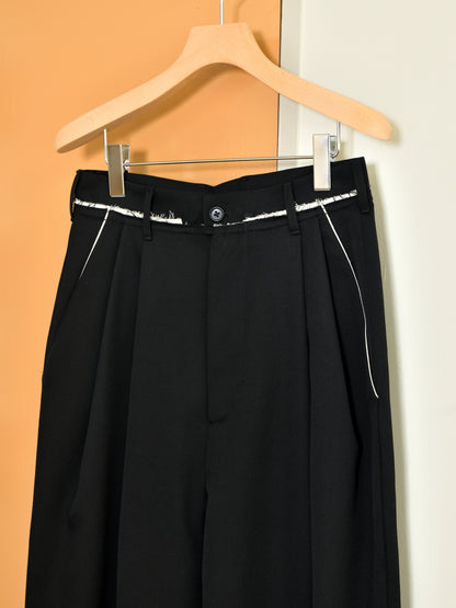 CAMIEL FORTGENS カミエルフォートヘンス SUIT PANTS BLACK ブラック CF.22.06.04.01 パンツ ウール オランダ 26aw 春夏 日本取り扱い 名古屋 丸の内 セレクトショップ THIRD PLACE サードプレイス