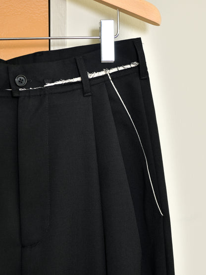 CAMIEL FORTGENS カミエルフォートヘンス SUIT PANTS BLACK ブラック CF.22.06.04.01 パンツ ウール オランダ 26aw 春夏 日本取り扱い 名古屋 丸の内 セレクトショップ THIRD PLACE サードプレイス