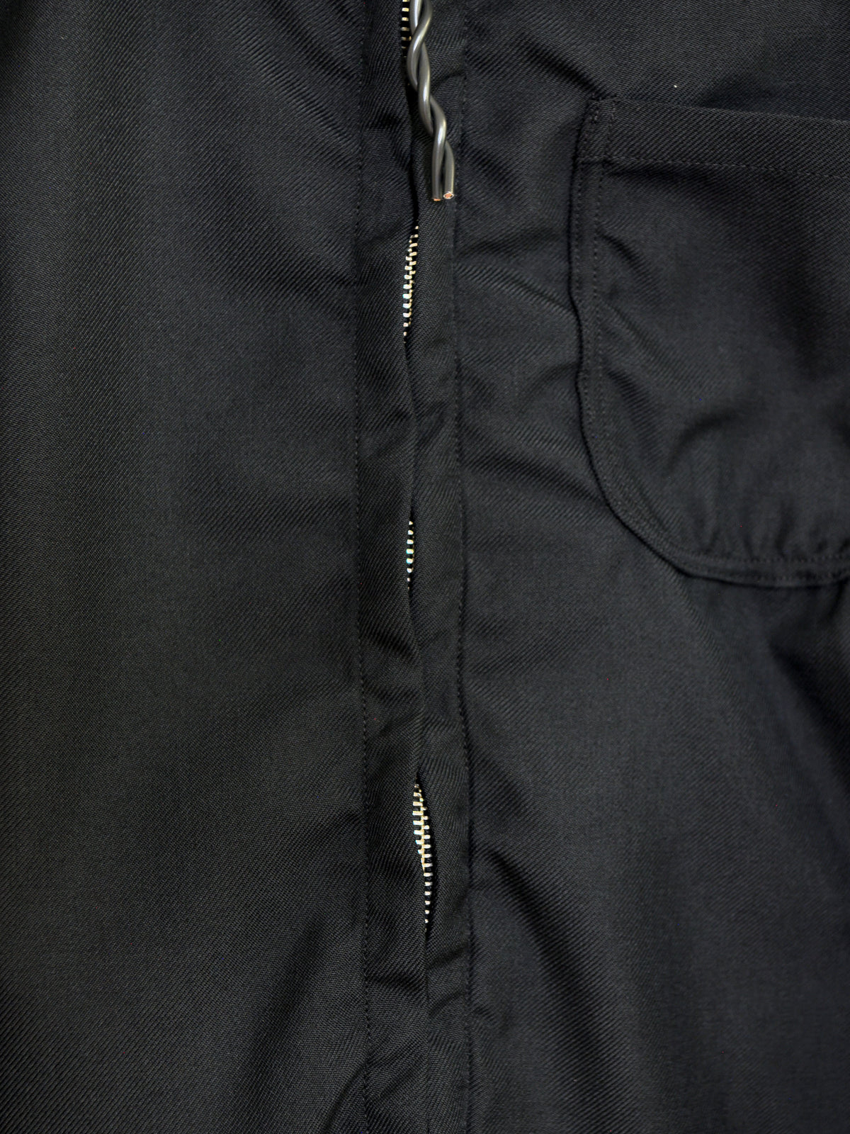 CAMIEL FORTGENS カミエルフォートヘンス CHORE JACKET ZIP BLACK ブラック  CF.22.09.03.02 ジャケット ポリエステル ウール オランダ 26aw 春夏 日本取り扱い 名古屋 丸の内 セレクトショップ THIRD PLACE サードプレイス