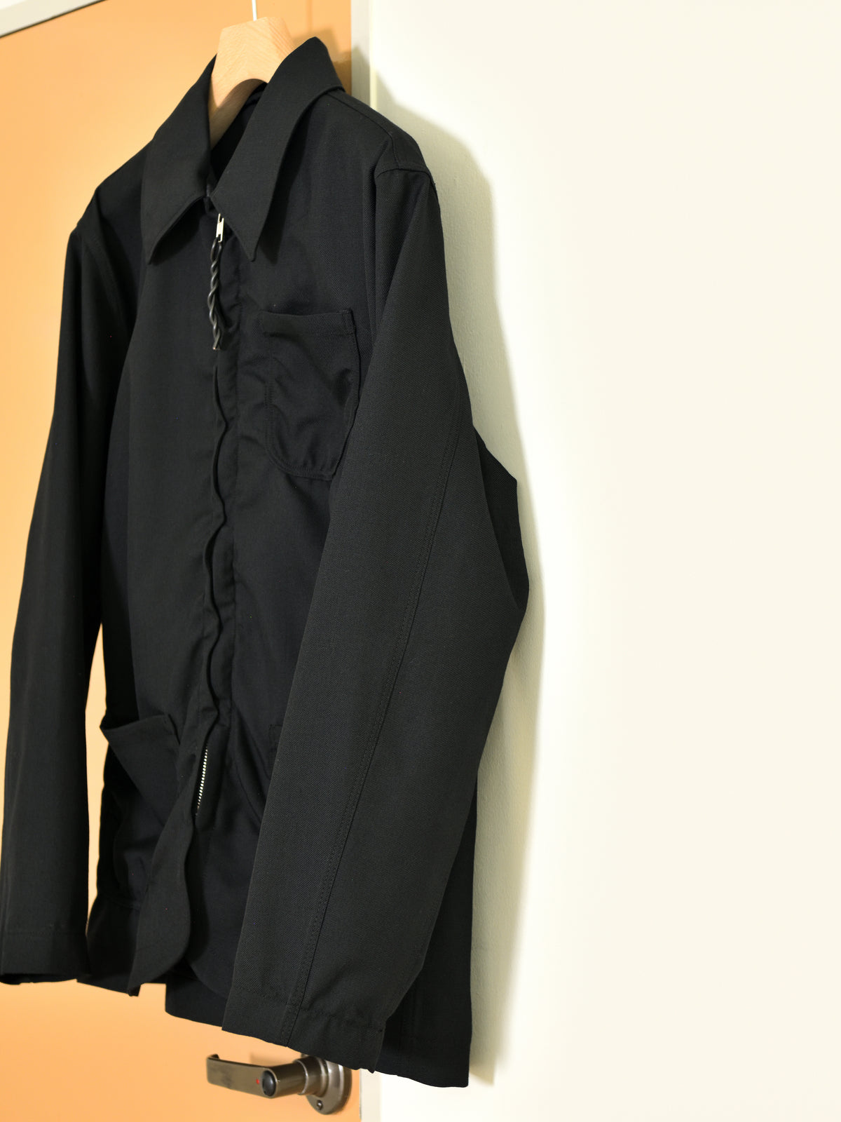 CAMIEL FORTGENS カミエルフォートヘンス CHORE JACKET ZIP BLACK ブラック  CF.22.09.03.02 ジャケット ポリエステル ウール オランダ 26aw 春夏 日本取り扱い 名古屋 丸の内 セレクトショップ THIRD PLACE サードプレイス