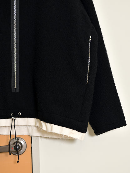 CAMIEL FORTGENS "FLEECE ANORAK(BLACK)"
