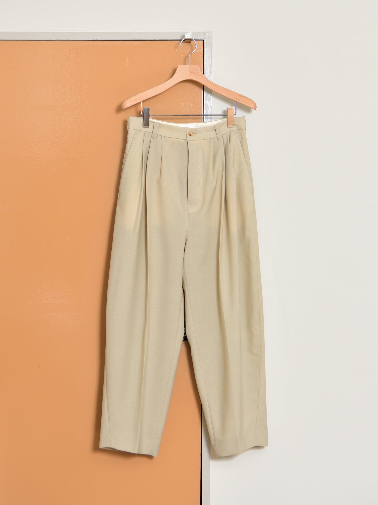 refomed リフォメッド WOOL SLEEK REPT-YN01 モヘア ウール パンツ スラックス  快適 セットアップ 夏 春 秋 ベージュ ナチュラル 愛知県 名古屋 丸の内 セレクトショップ THIRD PLACE サードプレイス