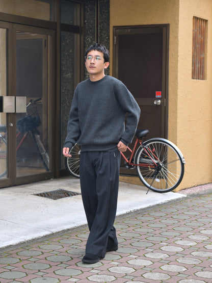 YOKE ヨーク Cashmere Crewneck Sweater YK26FW01389S CHARCOAL チャコール カシミア スウェット 26FW 日本取り扱い 名古屋 丸の内 セレクトショップ THIRD PLACE サードプレイス