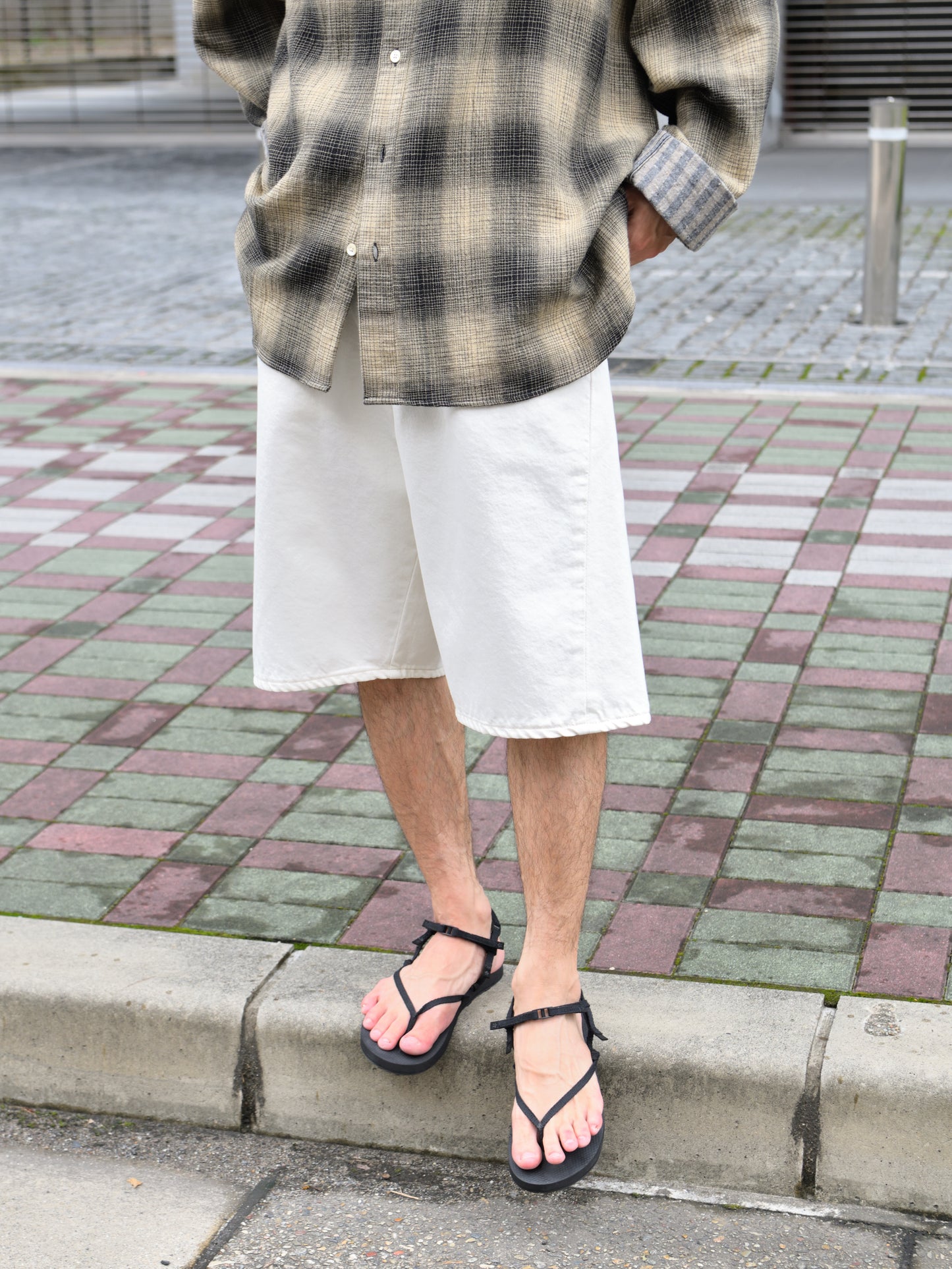 SUNFLOWER サンフラワー NEW BASE SHIRT 5156-1 WIDE TWIST SHORTS ショーツ ホワイト 定番 日本 名古屋 セレクトショップ THIRD PLACE サードプレイス 名古屋 愛知県 東海 セレクトショップ THIRD PLACE サードプレイス